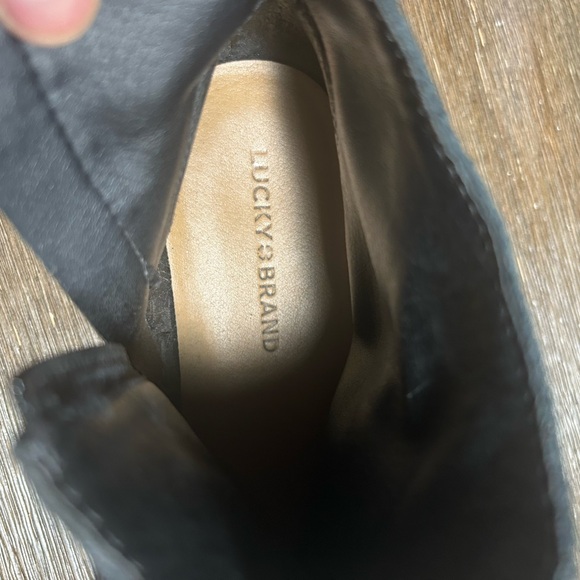 Lucky Brand Karmeya leather suede wedge boots size 9 - Picture 7 of 9